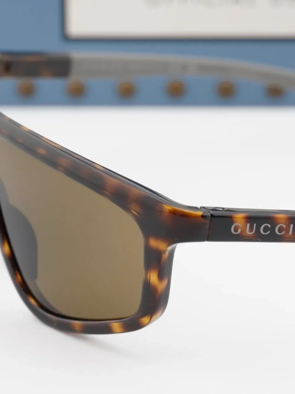 Gucci GG1736S 002 Shield Sunglasses - Havana / Brown